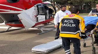 Şırnak'ta kritik yanık hastası ile kalp hastası bebek hava ambulansıyla sevk edildi