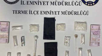 Samsun Terme'de metamfetamin olduğu değerlendirilen 228,79 gram madde ele geçirildi