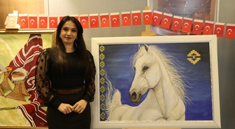 Yozgat'ta 29 Ekim Cumhuriyet Bayramı resim sergisi 30 eserle Büyük Sinema'da açıldı