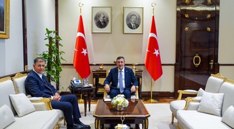 Cumhurbaşkanı Yardımcısı Yılmaz İzmir Büyükşehir Belediye Başkanı Tugay'ı kabul etti