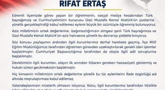 Edremit'te bayrak ve Atatürk posterine saldırıya AK Parti'den kınama geldi
