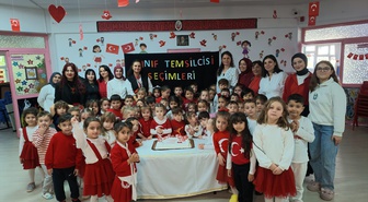 Anaokulu öğrencileri oy kullanma deneyimi yaşadı