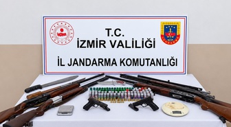 İzmir Ödemiş'te uyuşturucu ve silah baskınında 3 şüpheli tutuklandı