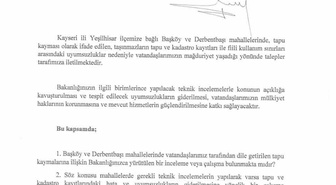 MHP'li Ersoy, Yeşilhisar'daki tapu kaymalarını soru önergesiyle TBMM'ye taşıdı