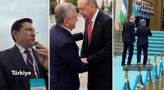 Özbek gazeteci paylaştı! Özbekistan Cumhurbaşkanı, Külliye'ye böyle geldi