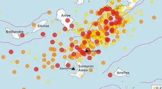 Deprem fırtınası yaşanan Ege Denizi'nde şiddetli bir sarsıntı daha