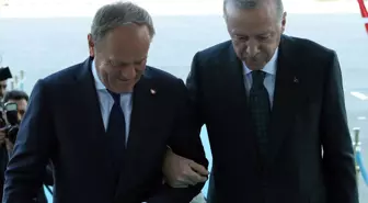 Polonya Başbakanı Tusk kırık ayakla Türkiye'ye geldi, Erdoğan koluna girdi