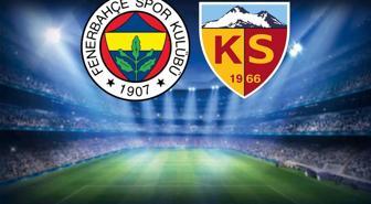 İşte Fenerbahçe-Kayserispor maçının ilk 11'leri
