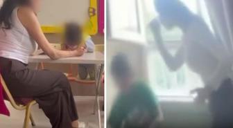 Otizmli öğrencileri dövdü! Öğretmen şiddeti kamerada