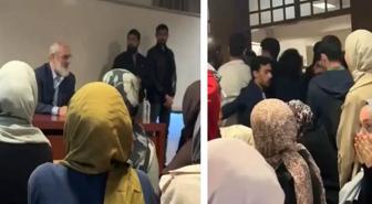 Boğaziçi Üniversitesi'nde Nurettin Yıldız'a yumurtalı saldırı