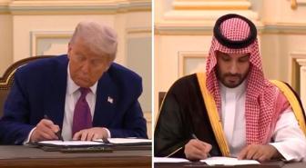 Trump'ın Suudi Arabistan ile tarihi silah anlaşmasını imzaladığı an