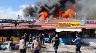 Yöresel ürünler satan lokantada başlayan yangın 20 iş yerine sıçradı