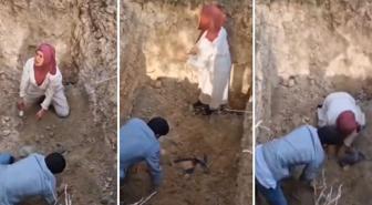 Görüntü Türkiye'den! Hastalıktan ve kuduzdan ölen köpeklerin mezarlarını açmaya kalktılar