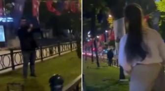 Türk bayrağını yakmaya çalışan kişi zihinsel engelli çıktı