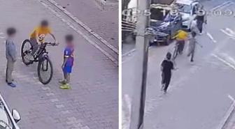 Çaldığı bisikleti arkadaşlarına gösterirken araba çarptı