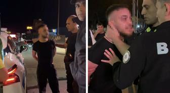 ‘Dur’ ihtarına uymayıp kaçtı, yakalanınca çağırdığı arkadaşlarıyla polise hakaret ve tehditler savurdu