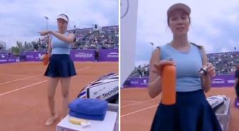 Tenis yıldızı, uygunsuz davranışta bulunan kameramana çıkıştı