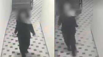 Yeşilçam oyuncusunu öldüren genç kızın kaçma anı güvenlik kamerasında