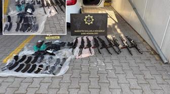 Polis memurunun kullandığı kiralık araçtan cephanelik çıktı