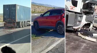 Koca tır, TOGG'a arkadan çarptı; her gören aynı yorumu yaptı