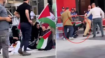 İsrail protestosuna polis müdahalesi! Görüntüler Emniyet'i harekete geçirdi