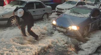 Mayısın sonunda kış geri döndü! Şehir beyaza büründü