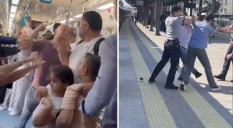 Marmaray'da tartıştığı yolcuyu çocuklarının gözü önünde darbeden şüpheli tutuklandı