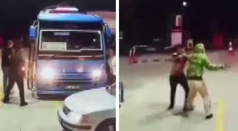 Adana'da dolmuş şoförlerinden özel halk otobüslerine saldırı! Taş ve sopalar havada uçuştu