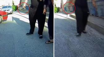 Aracından inerek diğer sürücüye bıçak çekti! Genç kız 'Baba gidelim' diye yalvardı