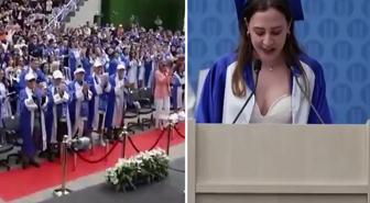 Üniversiteyi birincilikle bitiren gencin sözleri alandakileri ayağa kaldırdı