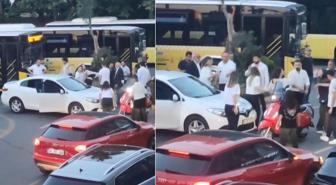 Kadınların park yeri kavgası! Tekme tokatlar hava uçuştu