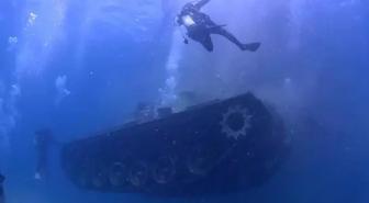 Saros Körfezi'nde su altı tarih müzesi için tank batırıldı