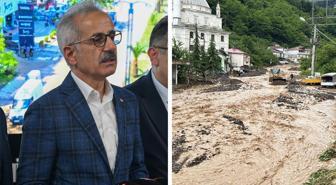 Bakan Uraloğlu, selin vurduğu Trabzon'a gitti: Kaybolan vatandaşımızı arama çalışmaları sürüyor