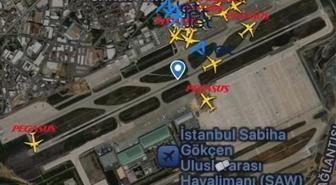 Sabiha Gökçen Havalimanı'nda pistte tavşan paniği