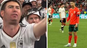 Cristiano Ronaldo Almanların 'Messi' tezahüratlarına bakın nasıl yanıt verdi