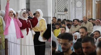 Esad rejiminin yıkılmasının ardından ilk Kurban Bayramı namazı Emevi Camisi'nde kılındı