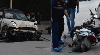 Motosikletli kurye korkunç kazada can verdi