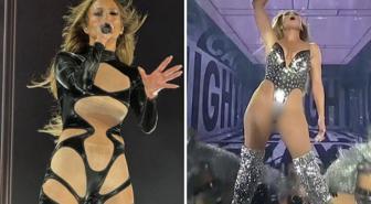 Jennifer Lopez, sahnede giydiği cesur kıyafetiyle ağızları açık bıraktı