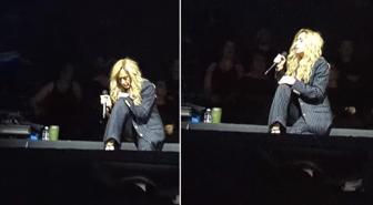 İstanbul'da sahne alan ünlü şarkıcı Lara Fabian sahnede korkuttu