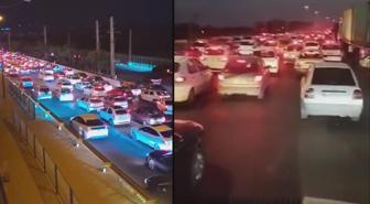 Tahran'dan kaçış! Kilometrelerce kuyruk oluştu