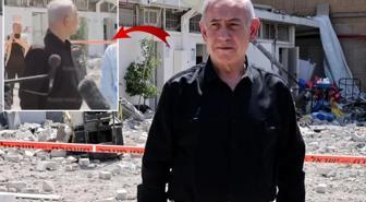 Netanyahu canlı yayında konuşurken bina çöktü