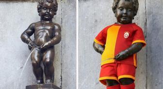 Belçika'nın ünlü Manneken Pis heykeli Galatasaray forması giyecek