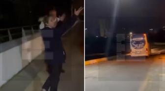 Yolcu otobüsünde skandal olay! Genç kadını otobanda indirip darbettiler