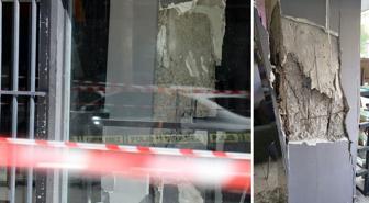 7 katlı apartmanın taşıyıcı kolonu bomba gibi patladı