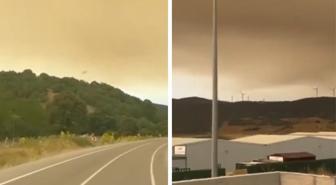 Sakarya'daki yangının dumanı Eskişehir'i kapladı
