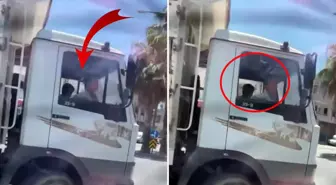 Kocaman kamyonu, küçücük çocuklar kullandı