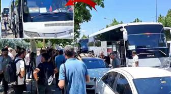Silah bırakma töreni için Diyarbakır'dan 4 otobüs hareket etti