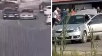 Husumetli ailelerin ilginç kavgası! Önce araçlarla birbirlerine çarptılar sonra bıçakları çektiler