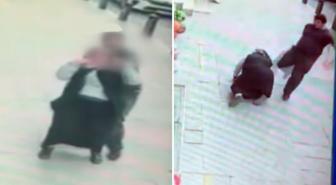 Annesinin boğazını sıktı, tekmeler savurdu