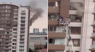 Ankara'da bir binada yangın! Mahsur kalanlar var